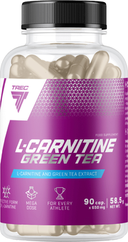 Жироспалювач Trec Nutrition L-Карнітін Зелений чай 90 к (5902114014698)