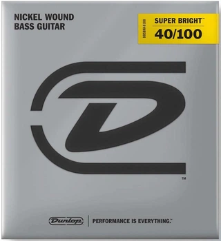 Струны для бас-гитары DUNLOP DBSBN40100 SUPER BRIGHT NICKEL (40-100)