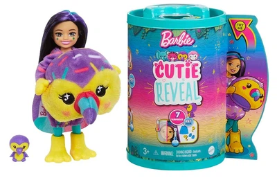 Лялька маленька Barbie Cutie Reveal Chelsea із серії Jungle в костюмі тукана