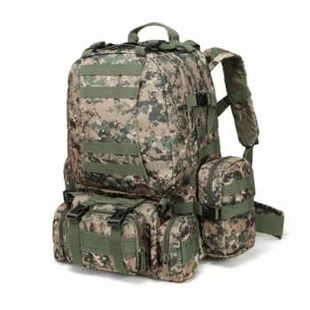 Рюкзак тактический Tactical Backpack B08 Штурмовой походный военный с подсумками 55 л Пиксель