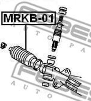 Пильник рульової рейки Lancer/L 300 86- Febest (MRKB01)