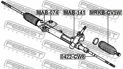 Пильник рульової рейки Peugeot 4007/Lancer 07- Febest (MRKBCV5W)