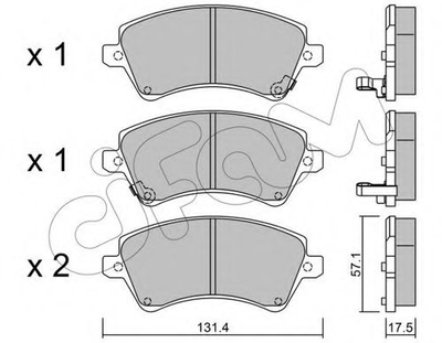 Колодки тормозные перед. Corolla (04-13) Cifam (8224460)