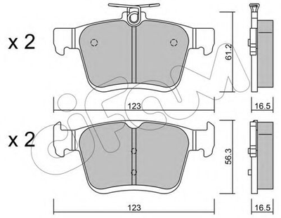 Тормозные колодки зад. VW Golf VII 13-(ATE) Cifam (8229510)