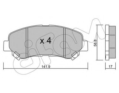 Тормозные колодки перед. QASHQAI I/QASHQAI II/ X-TRAIL 1.5D-2.5 07- Cifam (8227920)