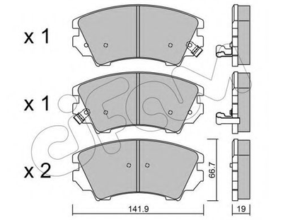 Тормозные колодки перед. Opel Astra J 09-/Insignia 08- (Mando) Cifam (8228420)