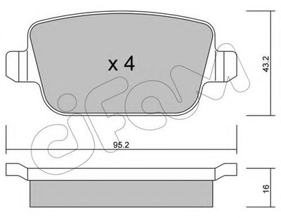 Тормозные колодки зад. Kuga 08-/Mondeo 07- (TRW) Cifam (8227800)