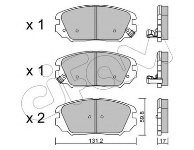 Колодки тормозные перед. Civic/Sonata/Tucson (04-13) Cifam (8228850)