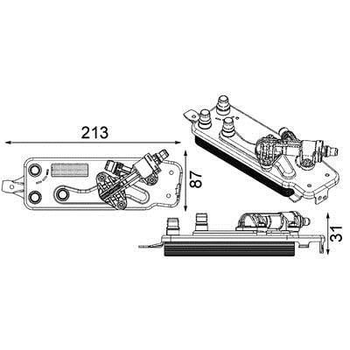 Радіатор масла BMW 5 (F10, F18) 3.0i 10-/7 (F01, F02, F03, F04) 3.0/4.4i 08- MAHLE (CLC90000P)