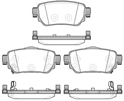 Тормозные колодки зад. Nissan X-Trail/Qashqai II 13- (TRW) Woking (P1482302)