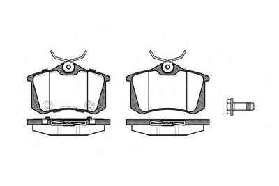 Гальмівні колодки зад. Caddy III/IV/Passat/Audi A4/A6 (Lucas) (15mm) Woking (P363374)