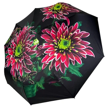Жіночий парасольку-автомат у подарунковій упаковці з косинкою Rain Flower 9 спиць анти-вітер (ЗТ01020-5)