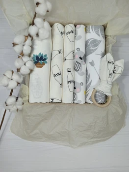 Набор пеленок для новорожденных с грызуном a.l.babybox Милк
