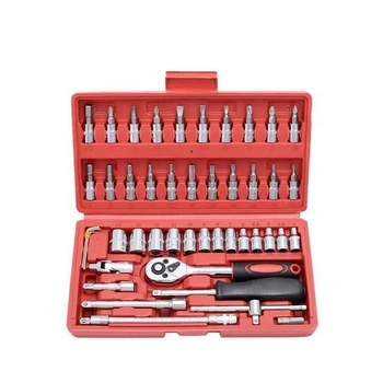 Набор инструментов 46 pice tool set в кейсе Красный
