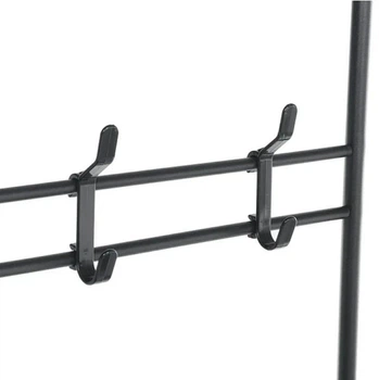 Вешалка для одежды в прихожую с полками металл New simple floor clothes rack Чёрный (ICL44)