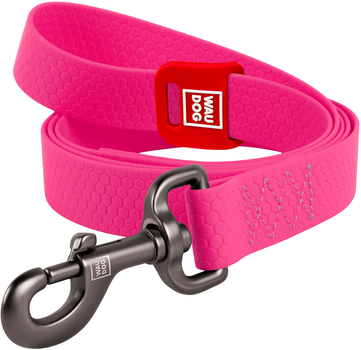 Повідець для собак водостійкий WAUDOG Waterproof, M, Ш 20 мм, Д 305 см, Рожевий (27367Collar)