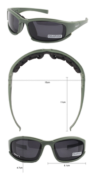Тактические очки Daisy X7 олива с защитными поликарбонатными линзами