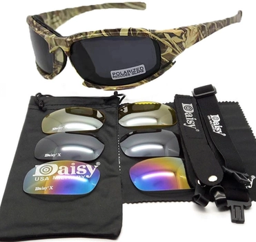 Тактические очки Daisy X7 Хаки с защитными поликарбонатными линзами