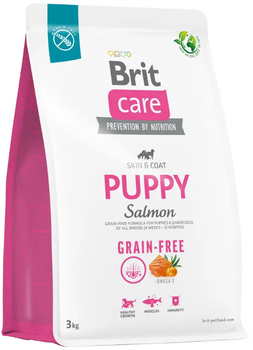 Беззерновий корм для цуценят усіх порід з лососем Brit Care Dog Grain-free Puppy 3 кг