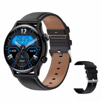 Смарт-часы Uwatch HK8 Pro Black AMOLED, 2 ремешка, Кожаный и силиконовый