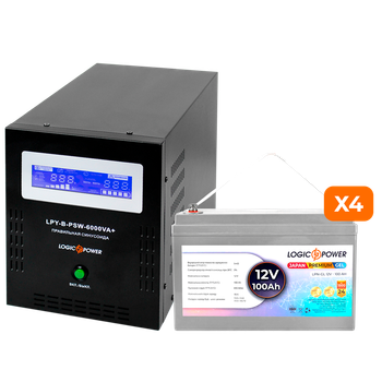 Комплект резервного питания LP (LogicPower) ИБП + гелевая батарея (UPS B6000 + АКБ GL 1200W)