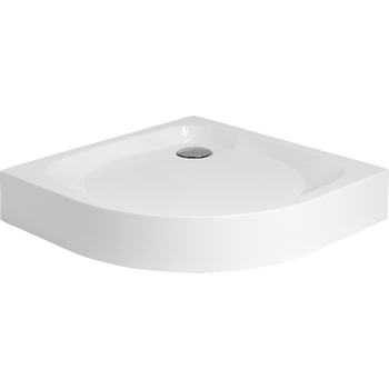 Поддон для душевой кабины PRIMERA BASIC 90x90x16см полукруглый акриловый без сифона белый BAS2090