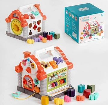 Развивающий Домик 16180 (18) WToys, украинская озвучка, подсветка, звуки, 8 песен, сортер, счета, в коробке