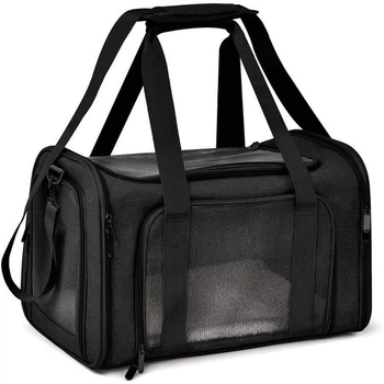 Переноска сумка для кошек и собак с иллюминатором 42x28x28 см CosmoPet CP-47 Black