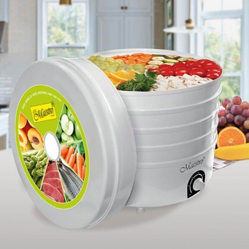 Сушилка для овощей и фруктов мяса рыбы электрическая 20 л Maestro MR-766 520 Вт 5 секций/ярусов дегидратор лоток 38 см