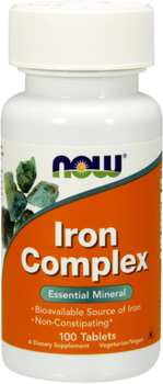 Добавка харчова Now Foods Iron Complex 100 т (733739014405)