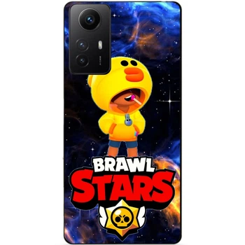 Силиконовый чехол бампер Candy для Xiaomi Redmi Note 12S с Героем Космический Бравл Старс Леон Утка
