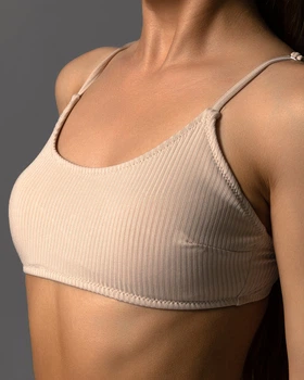 Купальный женский топ рубчик Крем Maybel 3XL 21117 (2259_6)