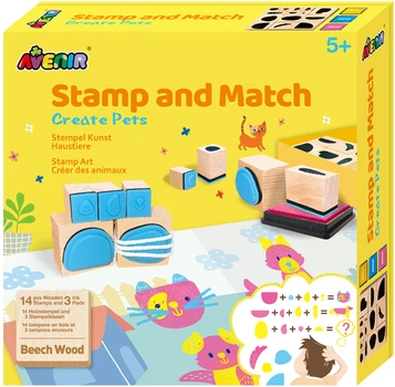 Набір для творчості Avenir Match and Stamp Тварини (6920773317669)