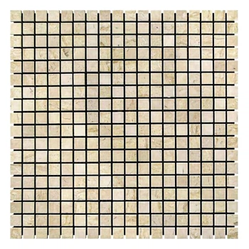 Бежевая Мраморная Мозаика Полированная МКР-4П (15x15)