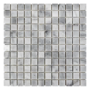 Бело-серая Мраморная Мозаика Полированная МКР-2П (23x23)