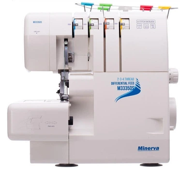 Оверлок MINERVA M3335DS , 105Вт, 8 оп., (4, 3, 2-х ниточные швы), белый
