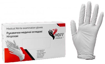 Перчатки латексные Hoff Medical без пудры L 1000 шт Белые (op_omp010004_L_10)