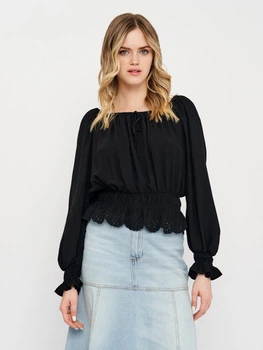Блузка женская H&M 0871480 S Черная (SZ2000215059754)