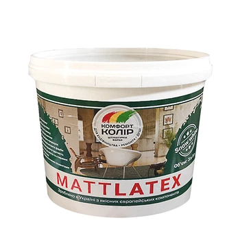 Краска интерьерная латексная КОМФОРТ КОЛІР MattLatex белая 6,3 кг