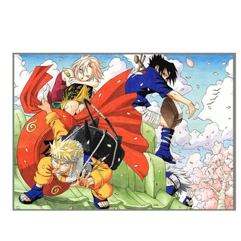 Постер плакат аніме Наруто команда 7 Naruto 42х29 см А3 (poster_0436)
