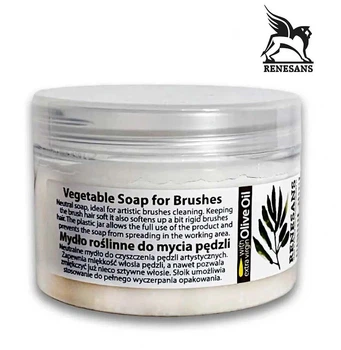 Растительное мыло для очистки кистей Vegetable Soap for Brushes, 110 мл, Renesans
