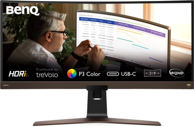 Монітор 37.5" BenQ EW3880R Black (9H.LK3LA.TBE)