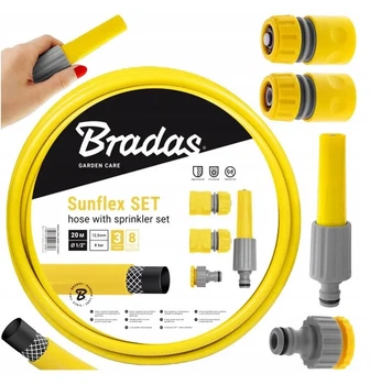 Шланг для полива BRADAS SUNFLEX 1/2" 20м, WMS1/220 с 4 наконечниками