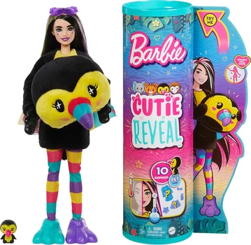 Кукла Барби Сюрприз в костюме тукана Barbie Cutie Reveal Toucan Plush Costume Doll