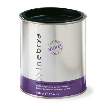 Фіолетова пудра для знебарвлення Inebrya Dust Free Lightening Powder Violet, 500 г