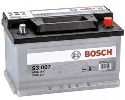 Аккумулятор 70Ah-12v BOSCH (S3007) (278x175x175),R,EN640