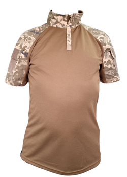 Рубашка Tactic4Profi УБАКС саржа-кулмакс пиксель-койот с коротким рукавом M