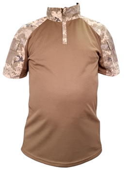 Рубашка Tactic4Profi УБАКС поплин-кулмакс пиксель-койот с коротким рукавом 3XL