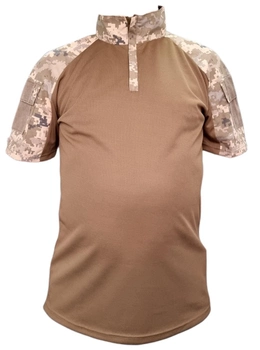 Рубашка Tactic4Profi УБАКС поплин-кулмакс пиксель-койот с коротким рукавом M