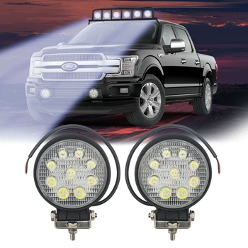 LED фари 9 діодів, круглі світлодіодні фари на дах. Лед фари 42W.12-24-80V. OSRAM, CREE.